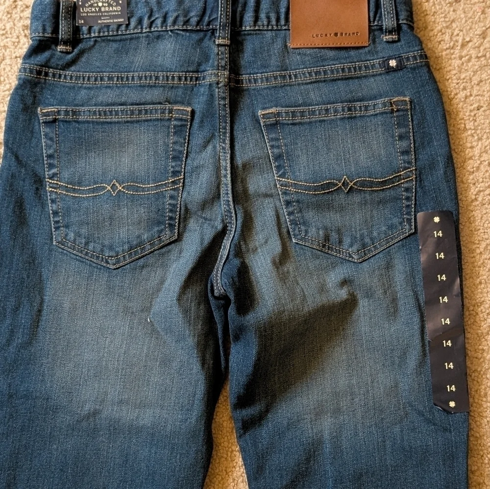 New With Tags Lucky Brand Authentic Skinny With Adjustable Waist Jeans Size 14
